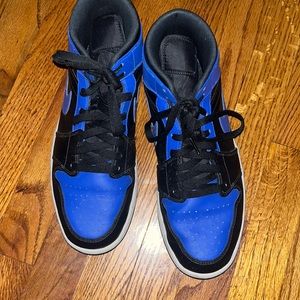 Worn men air Jordan 1 sneaker.